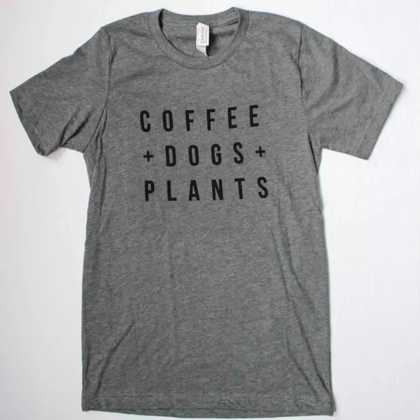 Coffee Dogs & Plants Tee L