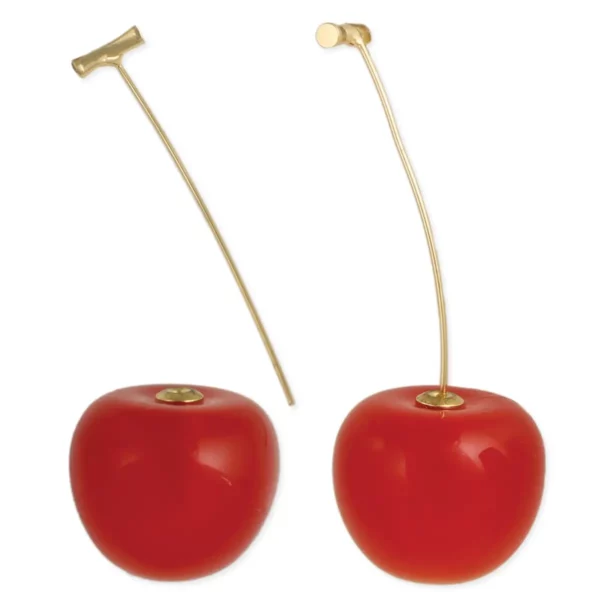 Resin Cherry Drop Earrings