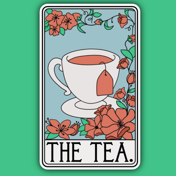 The Tea Tarot Card Sticker